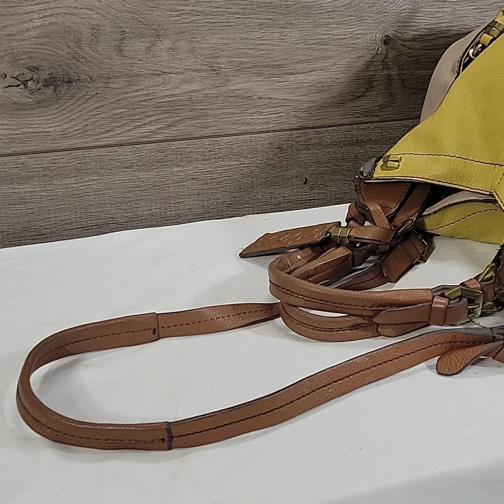 OrYANY Yellow and Tan Leather Bag - Picture 7 of 16